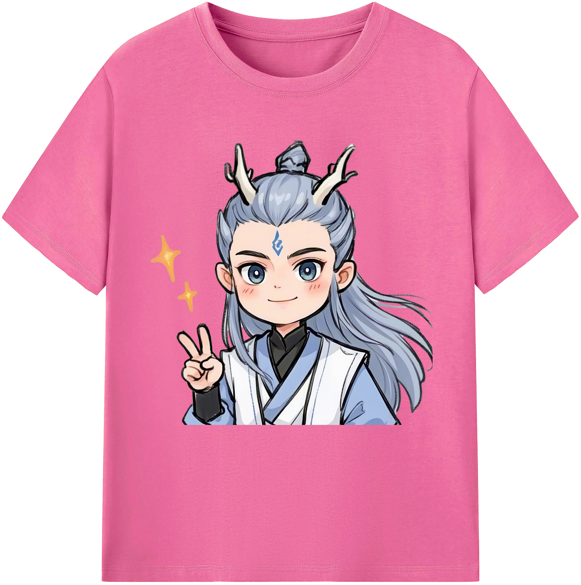 （画像用） Ne Zha 2 ナタ 魔童の大暴れ レディースカジュアルプリントTシャツ（綿100％）